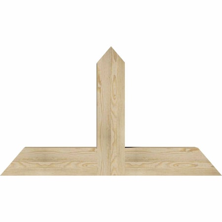 Ekena Millwork Portland Rough Sawn Timber Gable Bracket, Douglas Fir, 48"W x 28"H x 6"D x 6"F, 14/12 Pitch GBW048X28X0606POR00RDF